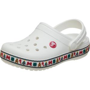 imageCrocs Kids Crocband Lightweight SlipOn ClogsWhite Holiday
