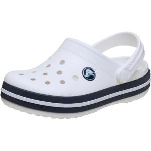 imageCrocs Kids Crocband Lightweight SlipOn ClogsWhiteNavy