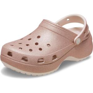 imageCrocs Womens Classic Platform Glitter Clog Quartz 10