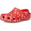 imageCrocs UnisexAdult Classic Clog  Seasonal GraphicCherry RedHearts  Butterflies
