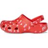 imageCrocs UnisexAdult Classic Clog  Seasonal GraphicCherry RedHearts  Butterflies
