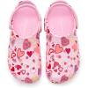 imageCrocs UnisexAdult Classic Clog  Seasonal GraphicPink MilkHearts