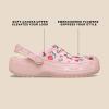 imageCrocs UnisexAdult Classic Crafted Canvas amp Suede ClogsFloral Cotton Candy