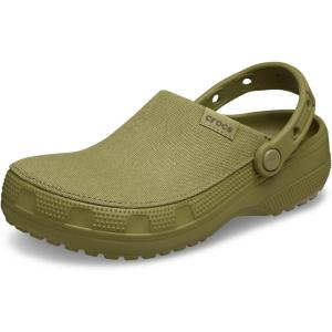 imageCrocs UnisexAdult Classic Crafted Canvas amp Suede ClogsAloe