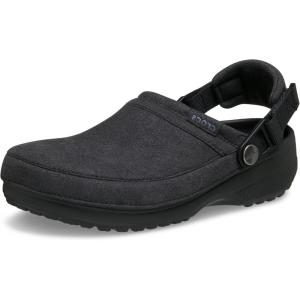 imageCrocs UnisexAdult Classic Crafted Canvas amp Suede ClogsBlack Suede