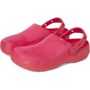 imageCrocs UnisexAdult Classic Crafted Canvas amp Suede ClogsDigital Raspberry Velvet