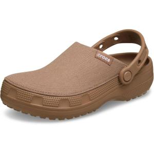 imageCrocs UnisexAdult Classic Crafted Canvas amp Suede ClogsMilk Chocolate