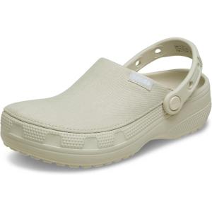 imageCrocs UnisexAdult Classic Crafted Canvas amp Suede ClogsStucco