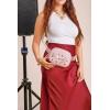 imageCrocs Classic Belt Waist Bag Customizable Fanny Pack Personalize with Jibbitz Charms Powder Pink One SizePowder Pink
