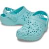 imageCrocs UnisexChild Classic Clogs with Floral Cut Out Design Kids and Toddler ShoesAquamarine