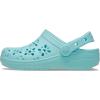imageCrocs UnisexChild Classic Clogs with Floral Cut Out Design Kids and Toddler ShoesAquamarine