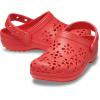imageCrocs UnisexChild Classic Clogs with Floral Cut Out Design Kids and Toddler ShoesCherry Red