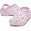 imageCrocs UnisexChild Classic Clogs with Floral Cut Out Design Kids and Toddler ShoesPink Milk