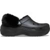 imageCrocs Womens Classic Platform FuzzLined Clogs Fuzzy Slippers Black 5