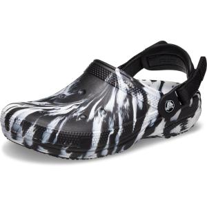 imageCrocs UnisexAdult Classic Work Clogs Slip Resistant ShoesBlackWhite
