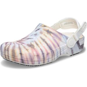 imageCrocs UnisexAdult Classic Work Clogs Slip Resistant ShoesChalkPastel Tie Dye