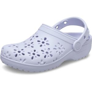 imageCrocs UnisexChild Classic Clogs with Floral Cut Out Design Kids and Toddler ShoesPurple Moon