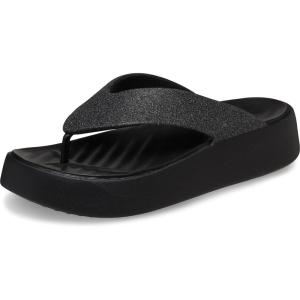 imageCrocs Women Getaway Platform Flip Flops Wedge Sandals for Women Black Glitter 5 Women