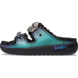 imageCrocs Womens Classic Harry Potter Cozzzy Fuzzy Platform SandalsBlack