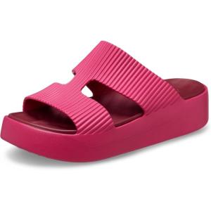 imageCrocs Womens Getaway Platform HStrap Sandals Wedge for WomenDragon Fruit
