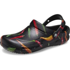 imageCrocs unisexadult Mens and Womens Bistro Graphic Clog  Slip Resistant Work ShoesPepperBlack