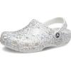 imageCrocs Unisex Adult Classic Glitter ClogsWhiteSilver Glitter