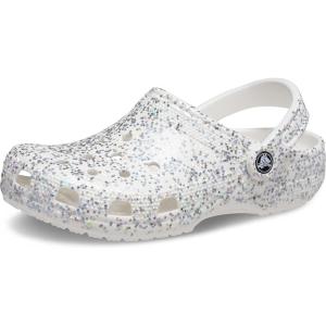 imageCrocs Unisex Adult Classic Glitter ClogsWhiteSilver Glitter
