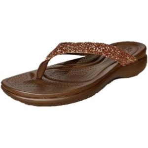 imageCrocs Womens Capri V Flip Flops Sandals for WomenBronze
