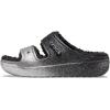 imageCrocs Womens Classic Marbled Tiedye ClogsBlackSilver