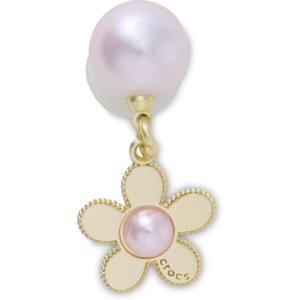 imageCrocs Jibbitz Girls Favorites Shoe CharmsPink Pearl and Gold Flower