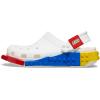 imageCrocs UnisexAdult Classic Lego System Clogs Lego Shoes for Women and MenWhite