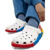 imageCrocs UnisexChild Classic Lego System Clogs Lego Shoes for KidsWhite