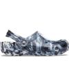 imageCrocs UnisexAdult Classic Marbled Tiedye ClogWhiteBlack