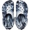 imageCrocs UnisexAdult Classic Marbled Tiedye ClogWhiteBlack