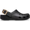 imageCrocs UnisexAdult Classic Metallic Buckle ClogsMetallic Black