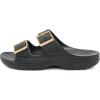 imageCrocs Womens Classic Saturday SandalsBlackMetallic Buckle