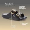 imageCrocs Womens Classic Saturday SandalsBlackMetallic Buckle