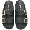 imageCrocs Womens Classic Saturday SandalsBlackMetallic Buckle