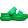 imageCrocs Womens Soho TwoStrap Sandals  24 Inch Platform  LiteRide SinkIn Footbed  Adjustable Upper StrapGreen Strike