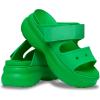 imageCrocs Womens Soho TwoStrap Sandals  24 Inch Platform  LiteRide SinkIn Footbed  Adjustable Upper StrapGreen Strike