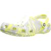 imageCrocs UnisexAdult Classic Marbled Tiedye ClogWhiteMicrochip