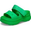 imageCrocs Womens Soho TwoStrap Sandals  24 Inch Platform  LiteRide SinkIn Footbed  Adjustable Upper StrapGreen Strike