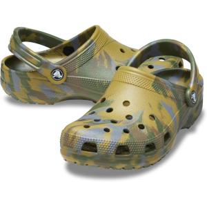 imageCrocs UnisexAdult Classic Marbled Tiedye ClogAloeMulti