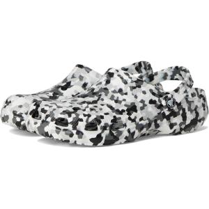 imageCrocs UnisexAdult Classic Marbled Tiedye ClogBlackWhite Confetti
