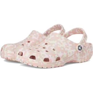 imageCrocs UnisexAdult Classic Marbled Tiedye ClogPink MilkMulti Confetti