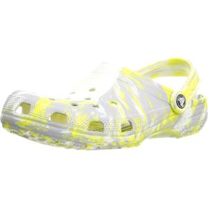 imageCrocs UnisexAdult Classic Marbled Tiedye ClogWhiteMicrochip