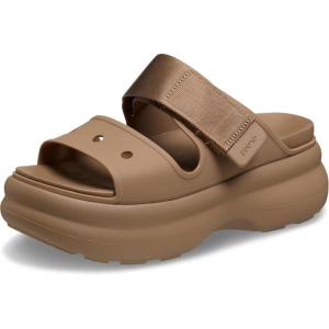 imageCrocs Womens Soho TwoStrap Sandals  24 Inch Platform  LiteRide SinkIn Footbed  Adjustable Upper StrapSepia