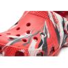 imageCrocs UnisexChild Classic Watercolor Marbled ClogFlameMulti