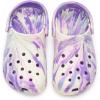 imageCrocs UnisexChild Classic Watercolor Marbled ClogPurpleMulti Glow
