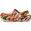imageCrocs UnisexChild Classic Watercolor Marbled ClogVarsity RedMulti Glow in the Dark